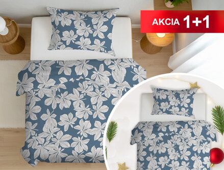 Bavlnené obliečky 1+1 GAŠTANY Blue