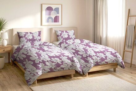 Bavlnené obliečky 1+1 GAŠTANY Lila