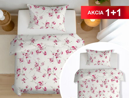 Bavlnené obliečky 1+1 MÁRIA Fuchsiová