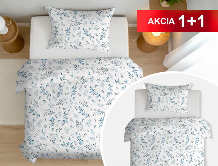 Bavlnené obliečky 1+1 OLIVE Blue