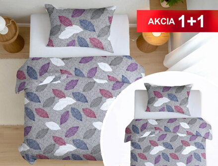 Bavlnené obliečky 1+1 PATINCE Grey