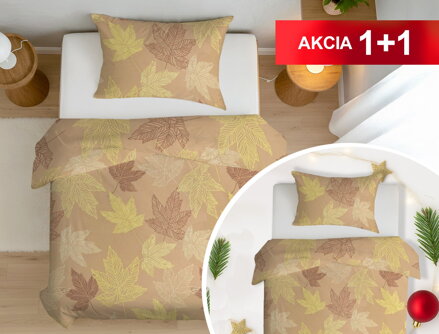 Bavlnené obliečky 1+1 RADÔSTKA Beige