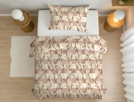 Bavlnené obliečky DOBRUŠKA Hnedá