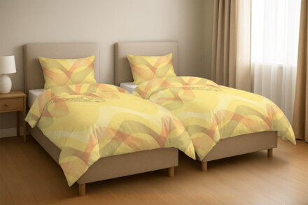 Bavlnené obliečky 1+1 JABLONEC Yellow