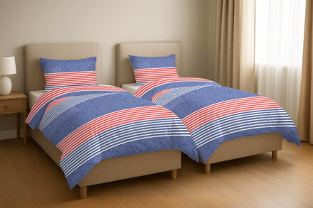 Bavlnené obliečky 1+1 SMART Blue