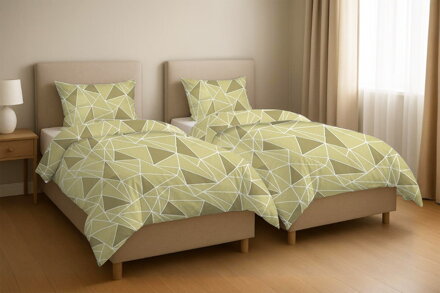 Bavlnené obliečky 1+1 ŠTÚROVO Olive