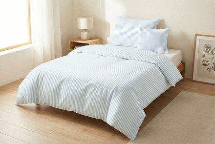 Prúžkované obliečky STRIPES Modrá
