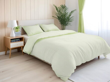 Prúžkované obliečky STRIPES Lime