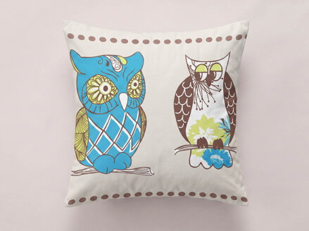 Obliečka na vankúš CLEVER OWLS
