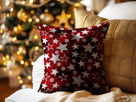 Vianočná obliečka na vankúš SUPERNOVA Red