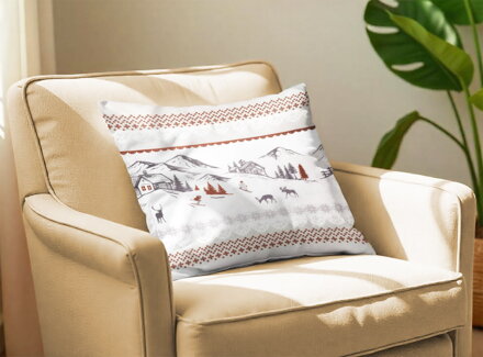 Obliečka na vankúš CHALÚPKY Makosatén