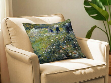 Obliečka na vankúš AUGUSTE RENOIR - Žena v záhrade