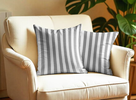 Obliečka na vankúš LINES Grey | 2ks