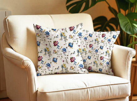 Obliečka na vankúš ROZKVITNUTÁ LÚKA Blue | 2ks