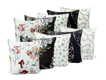 10 SET obliečka na vankúšik 40x40 SATÉN