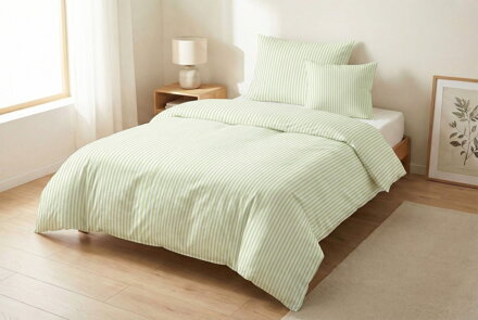Prúžkované obliečky STRIPES Lime