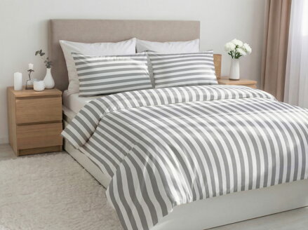 Bavlnené obliečky LINES Grey