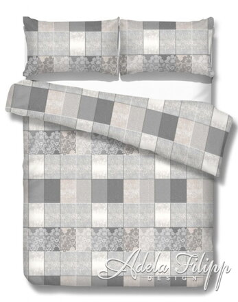 Saténové obliečky ETIENNE Soft Grey | 100% bavlnený satén | Šedá | 140x200 70x90