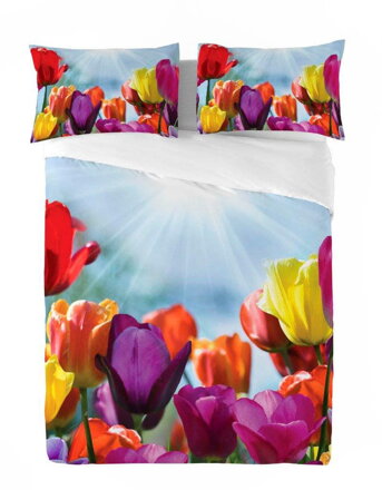 Saténové obliečky AMSTERDAM TULIPS