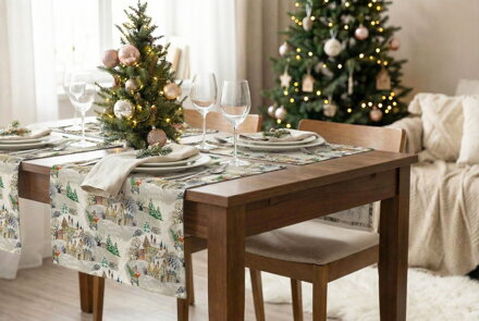 Vianočné prestieranie VIANOČNÁ DEDINA