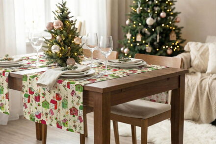 Vianočné prestieranie VTÁČIA BÚDKA