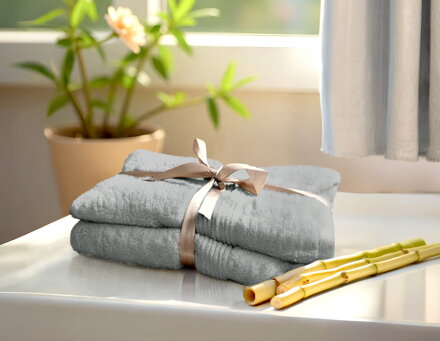 Sada uterák a osuška ÁČKO BAMBOO Ash Grey