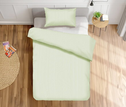 Prúžkované obliečky STRIPES Lime