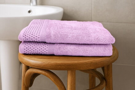 2 Sada uterák a osuška LUNA Light Orchid