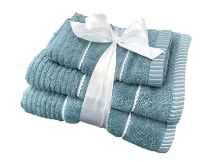 3 Sada uterákov a osušky ATÉNY Dusty blue