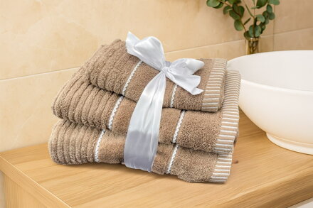 3 Sada uterákov a osušky ATÉNY Mocca