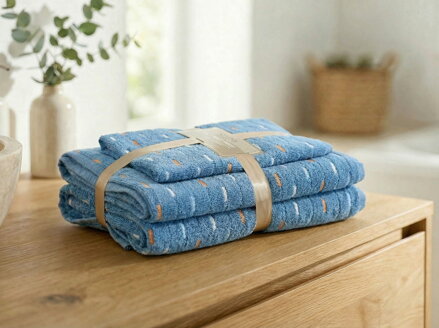 3 Sada uterákov a osušky LINO Blue Heaven