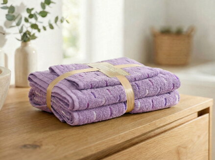 3 Sada uterákov a osušky LINO Lilac Dusk