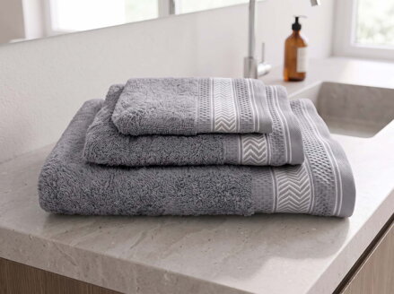 3 Sada uterákov a osušky RIVA Frost Grey