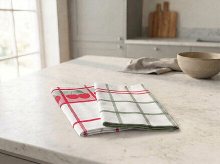 Sada 2ks | Utierky z egyptskej bavlny ZINA Cherry