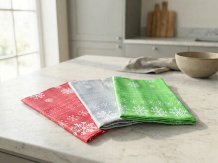 Sada 3ks | Utierky z egyptskej bavlny ZINA Vločky