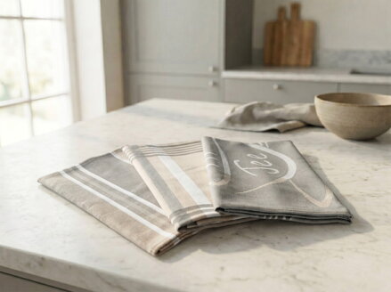 Sada 3ks | Utierky z egyptskej bavlny ZINA Tee Latte