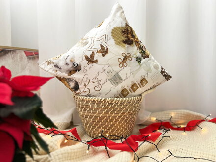 Vianočná obliečka na vankúš X-MAS GOLD