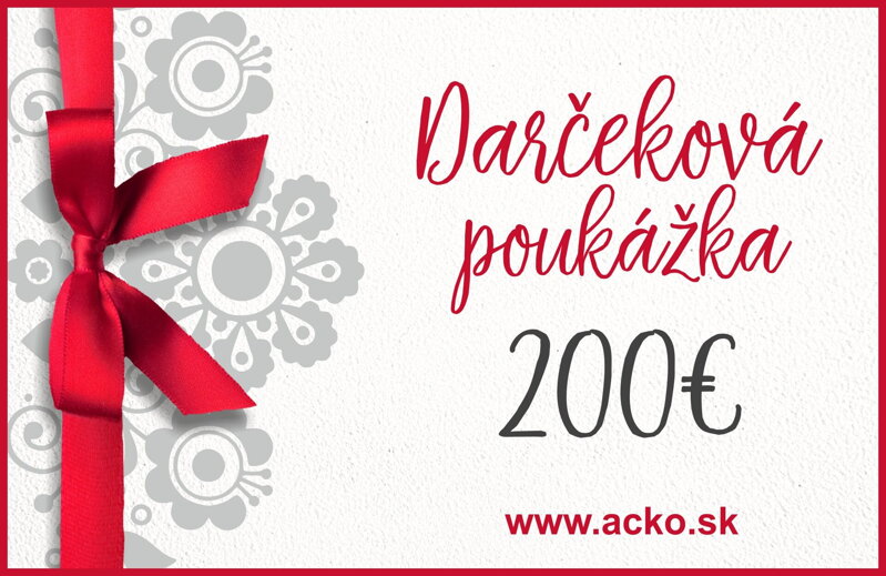 Darčeková poukážka 200€ 