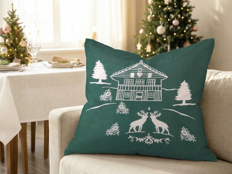 Dekoračný vankúš MURÁŇ Zelená