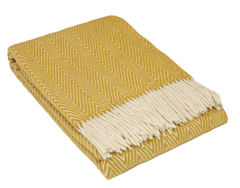 Vlnená deka MERINO PALMA Mustard