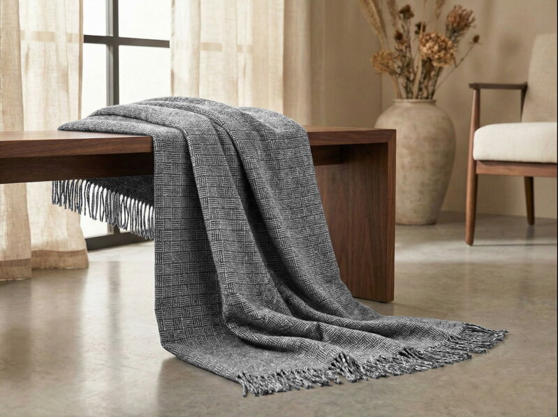 Vlnená deka MERINO COTTAGE Grey