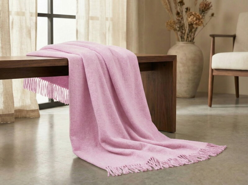 Vlnená deka MERINO Light Pink