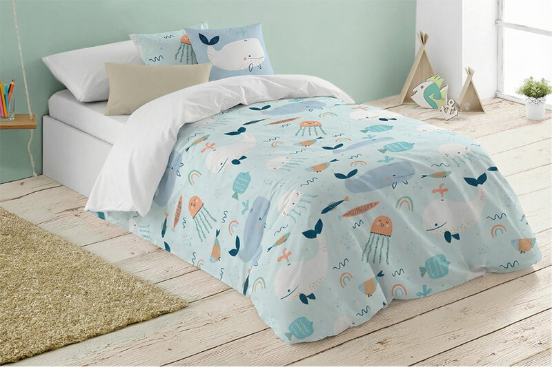 Detské obliečky VESELÉ RYBKY Biela