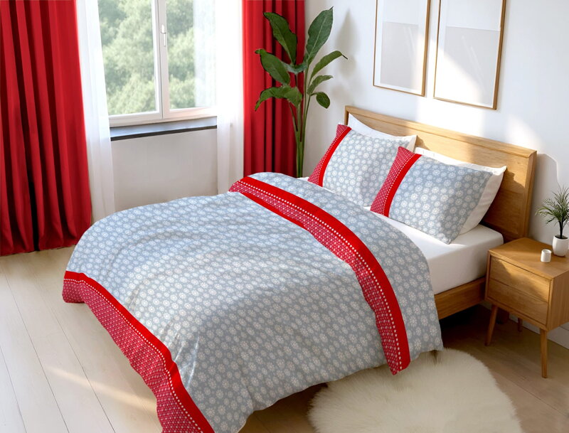 Flanelové obliečky FROST Red