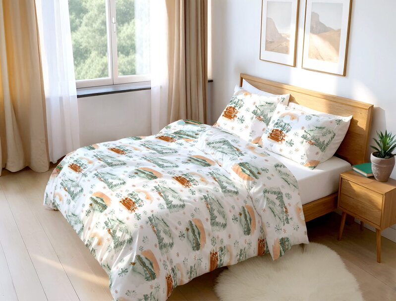 Flanelové obliečky Pieniny Zelená