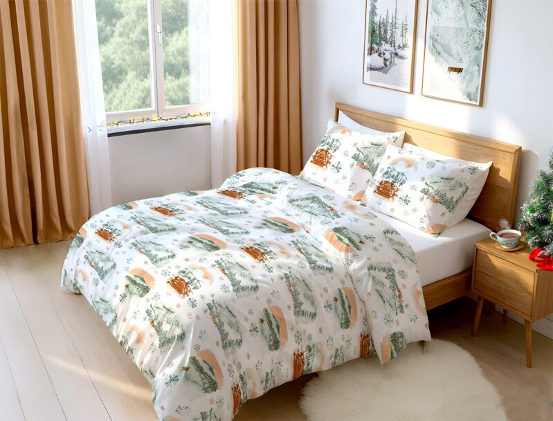 Flanelové obliečky Pieniny Zelená