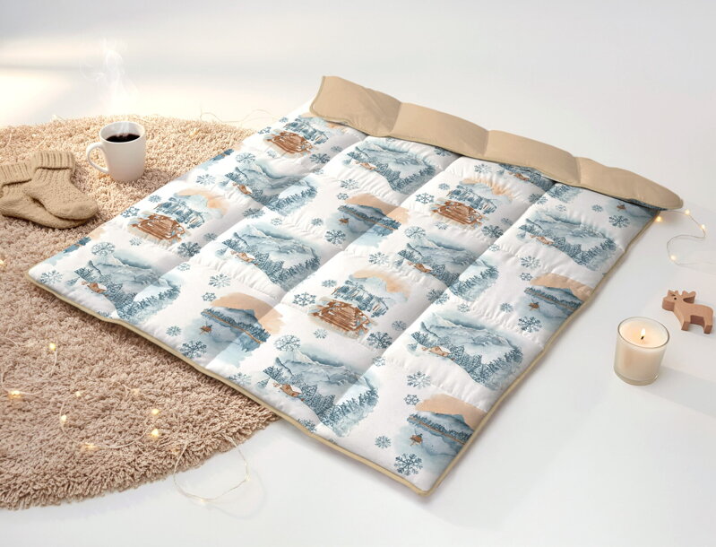 Flanelová deka s dvomi hrejivosťami PIENINY Modrá