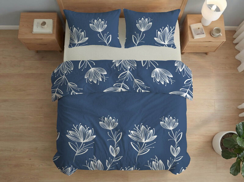 Krepové návliečky PAOLA Dark Blue