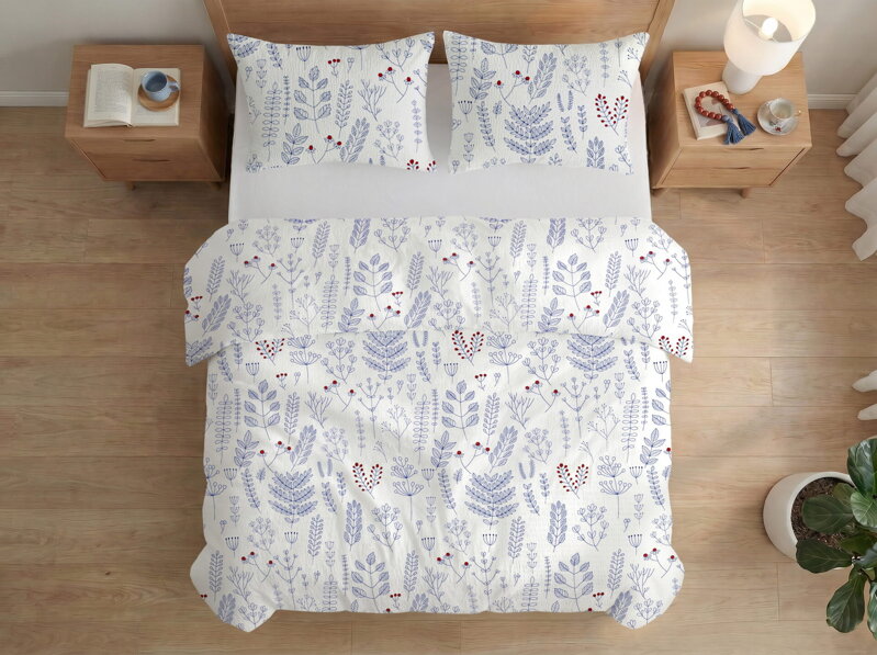 Krepové návliečky PRASLIČKA Modrá