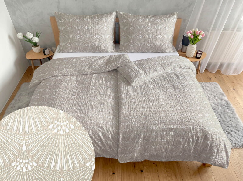 Krepové návliečky VICTORIA Beige